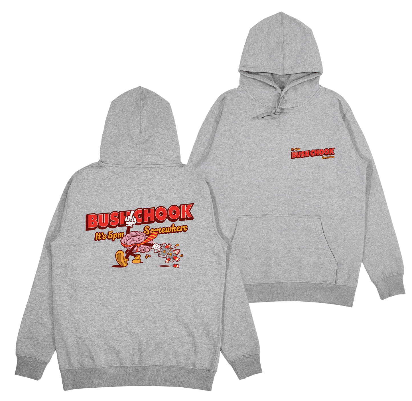 5pm Somewhere Hoodie Grey