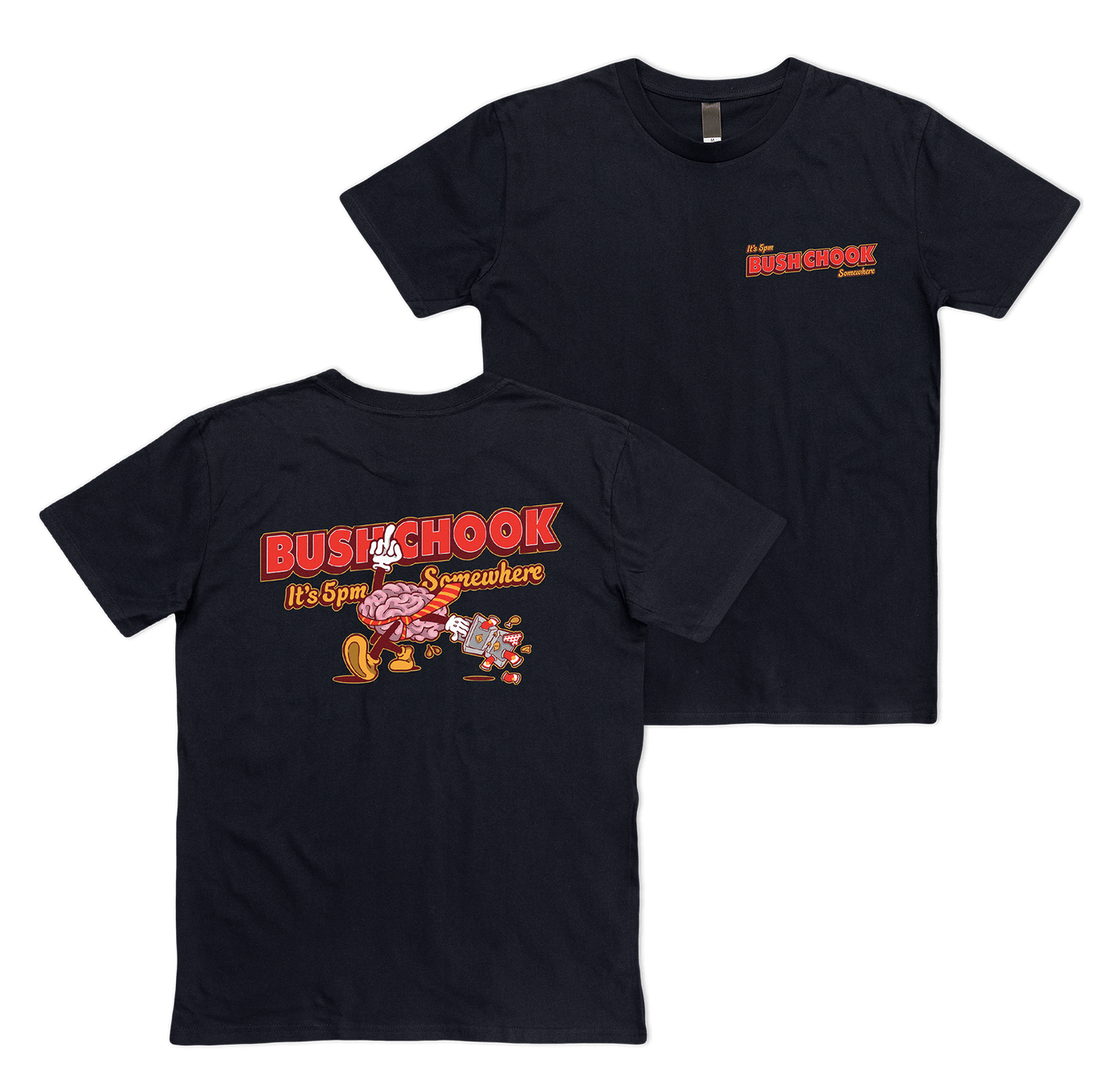 5pm Somewhere Tee Black