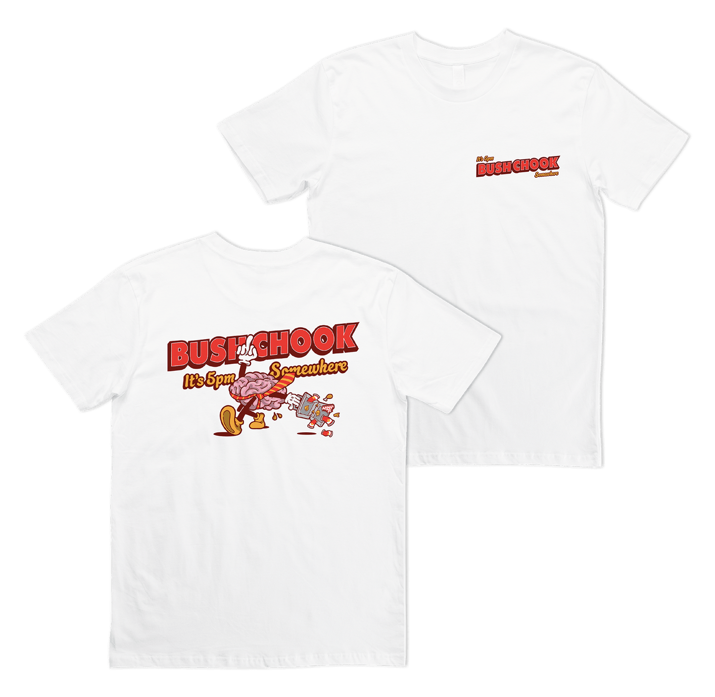 5pm Somewhere Tee White