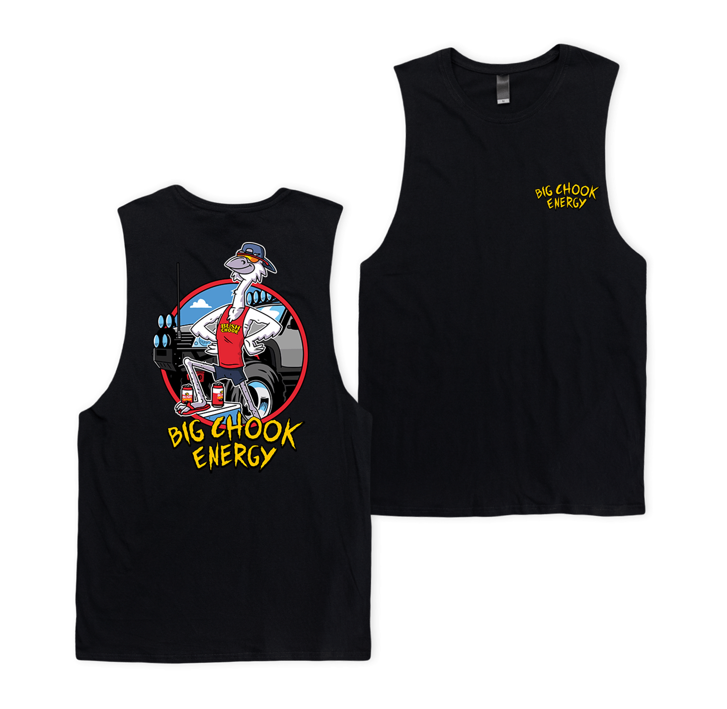 Big Chook Energy Muscle Tee Black