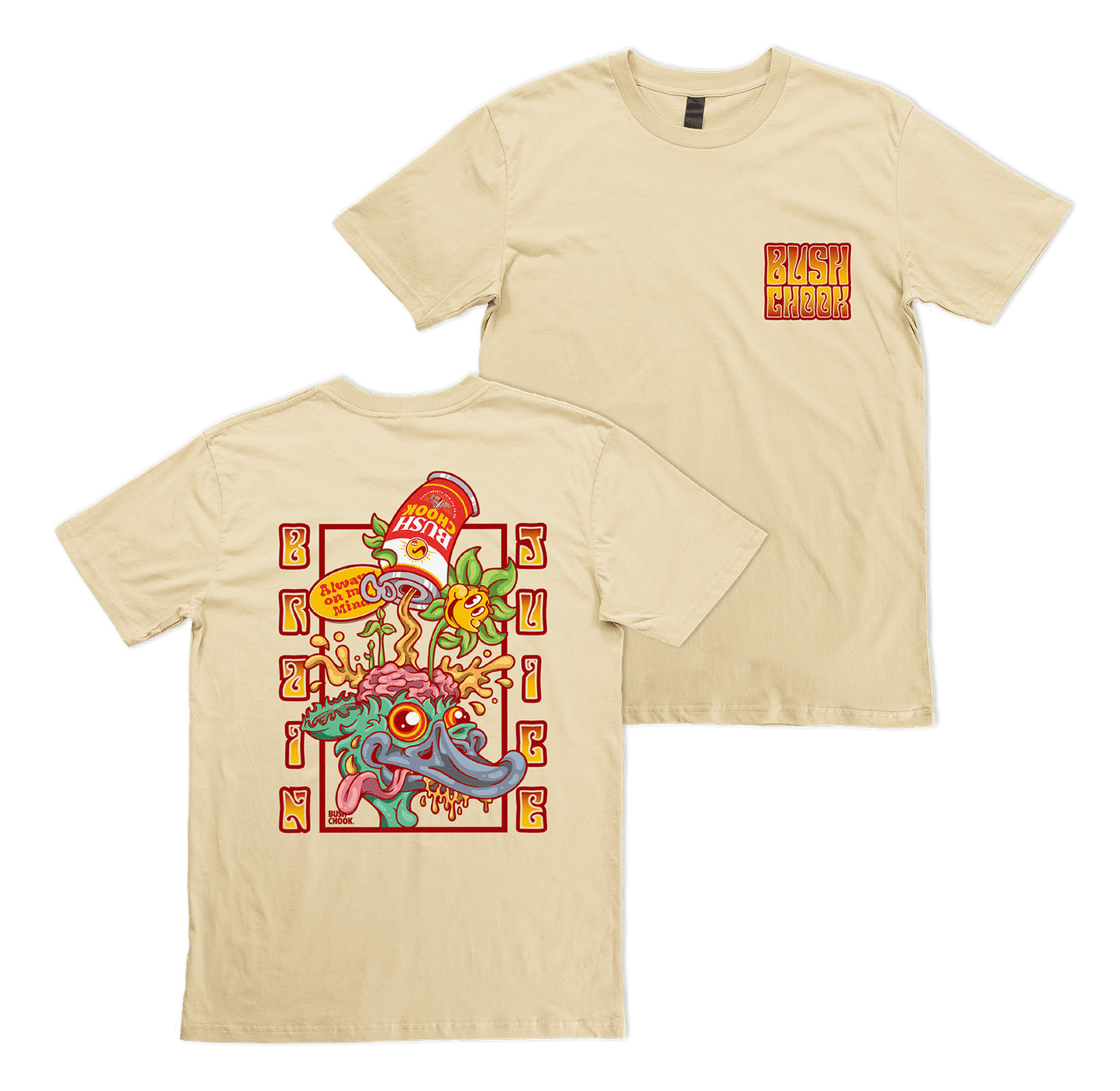 Brain Juice Tee Tan