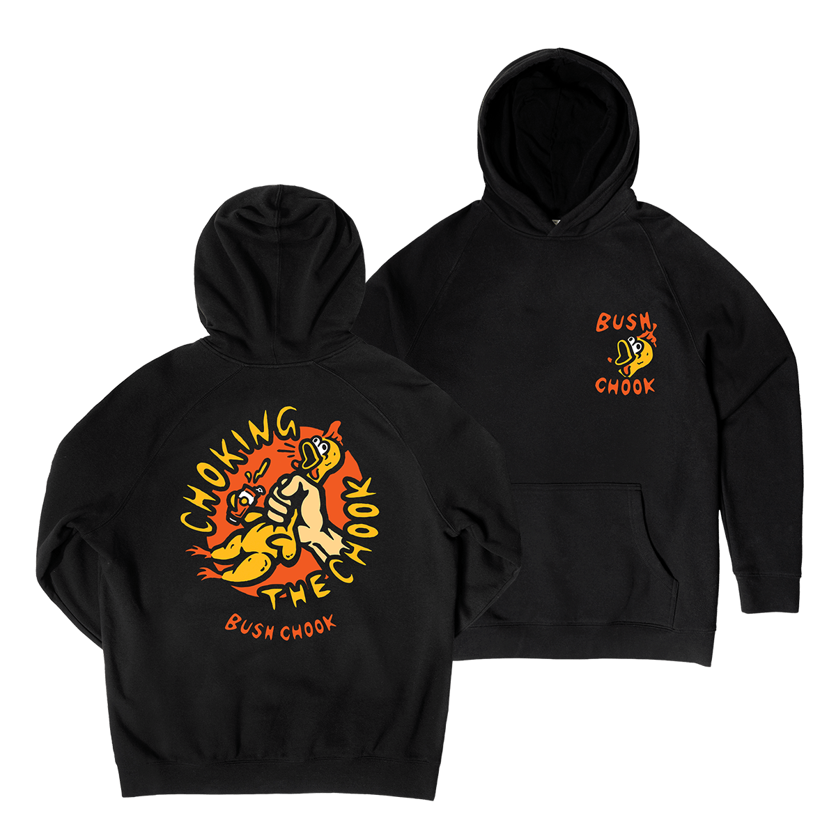 Chokin' The Chook Hoodie Black