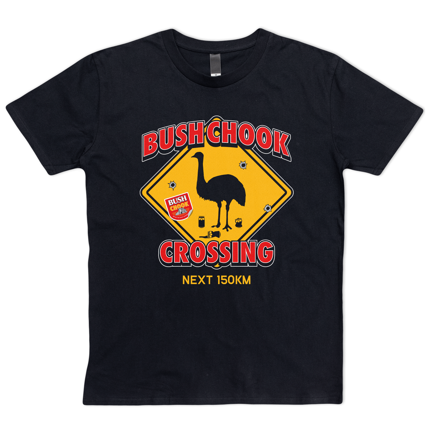 Chook Crossing Tee Black