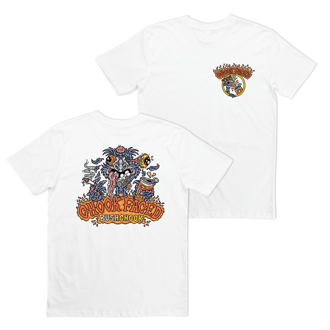 Chook Faced Tee White