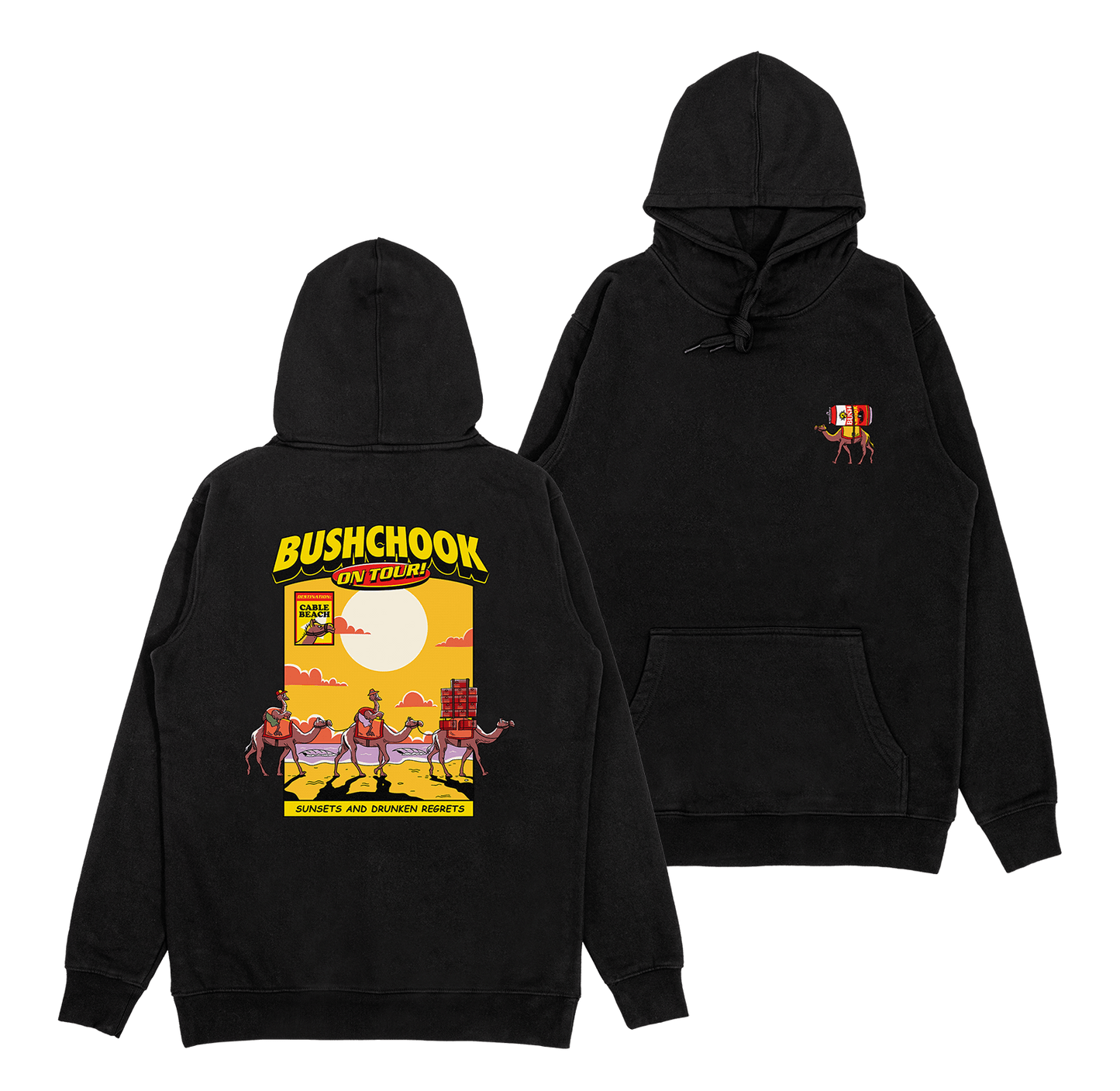 Chooks on Tour: Cable Beach Hoodie Black