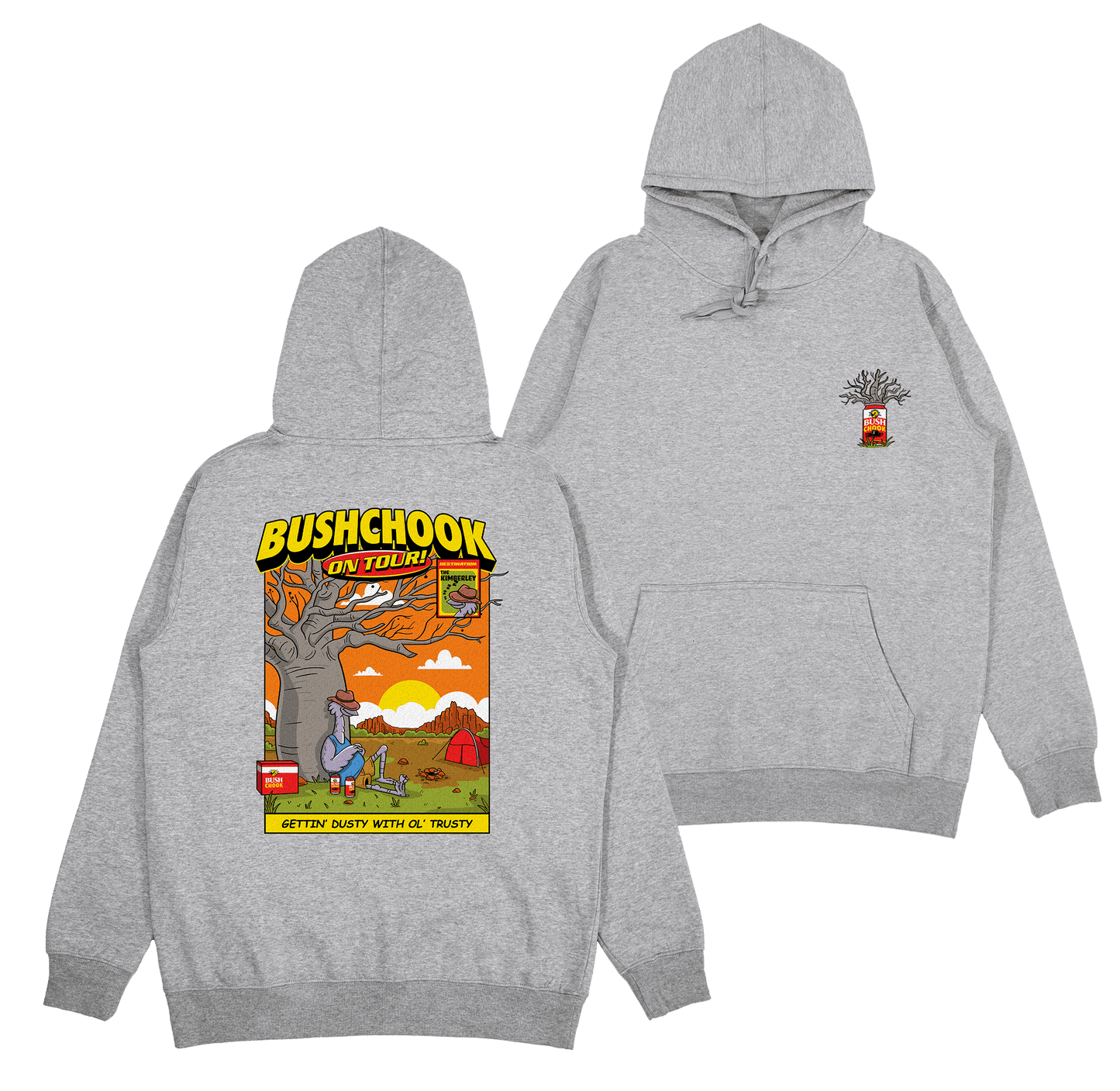 Chooks On Tour: Kimberley Hoodie Grey