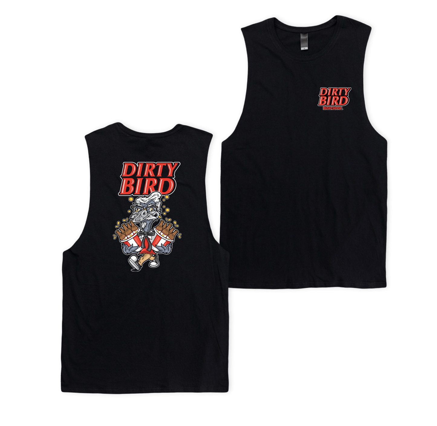 Dirty Bird Muscle Tee Black