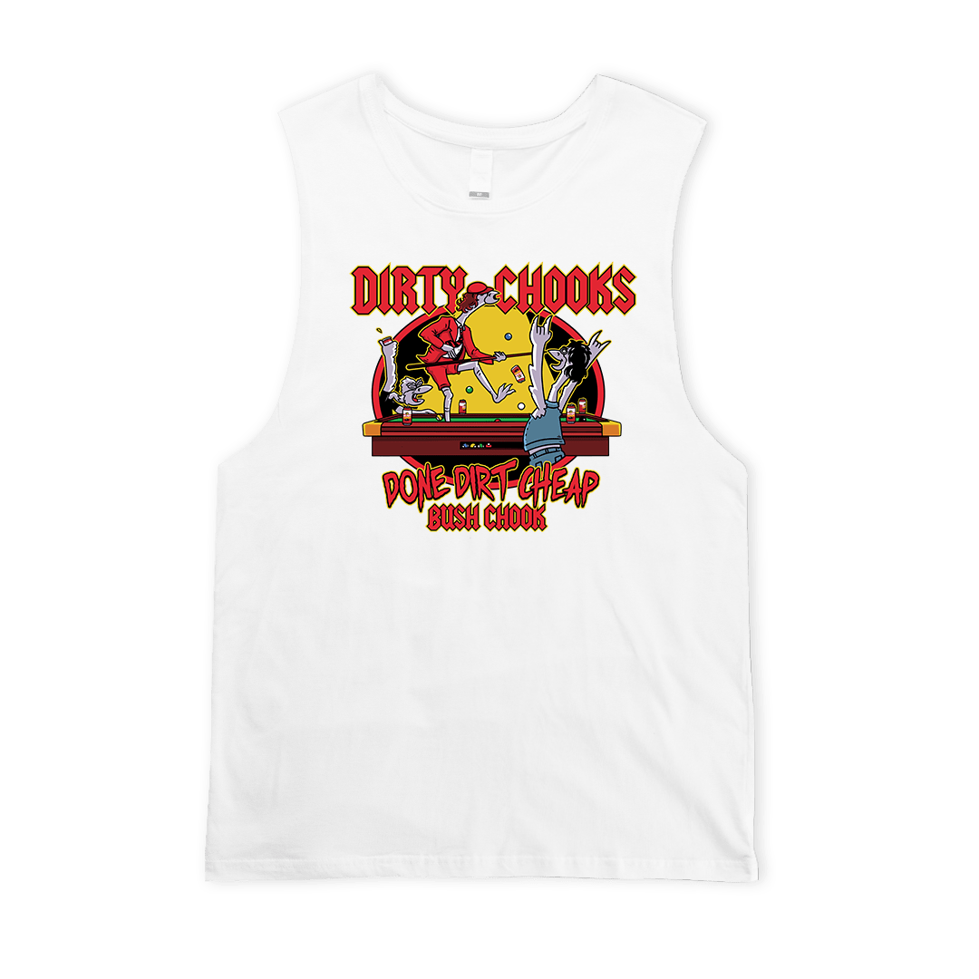 Dirty Chooks Muscle Tee White