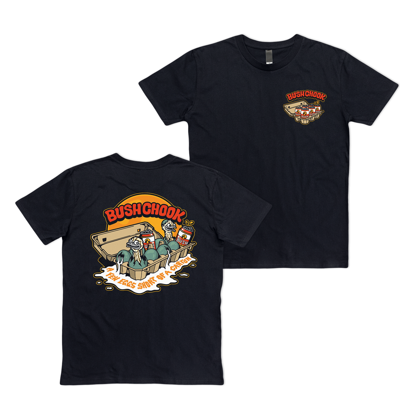 Few Eggs Short Tee Black