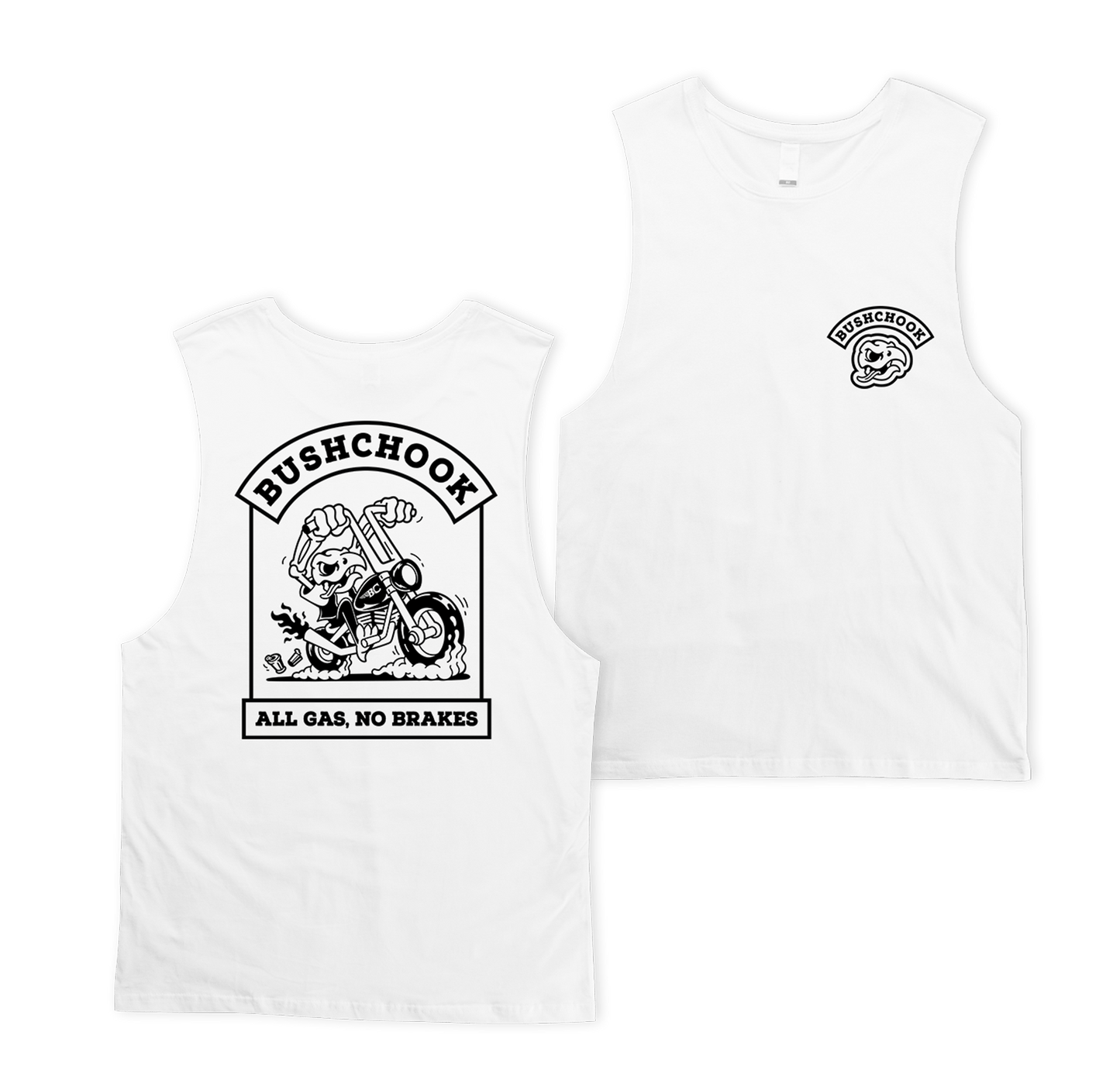 Gassed Muscle Tee White