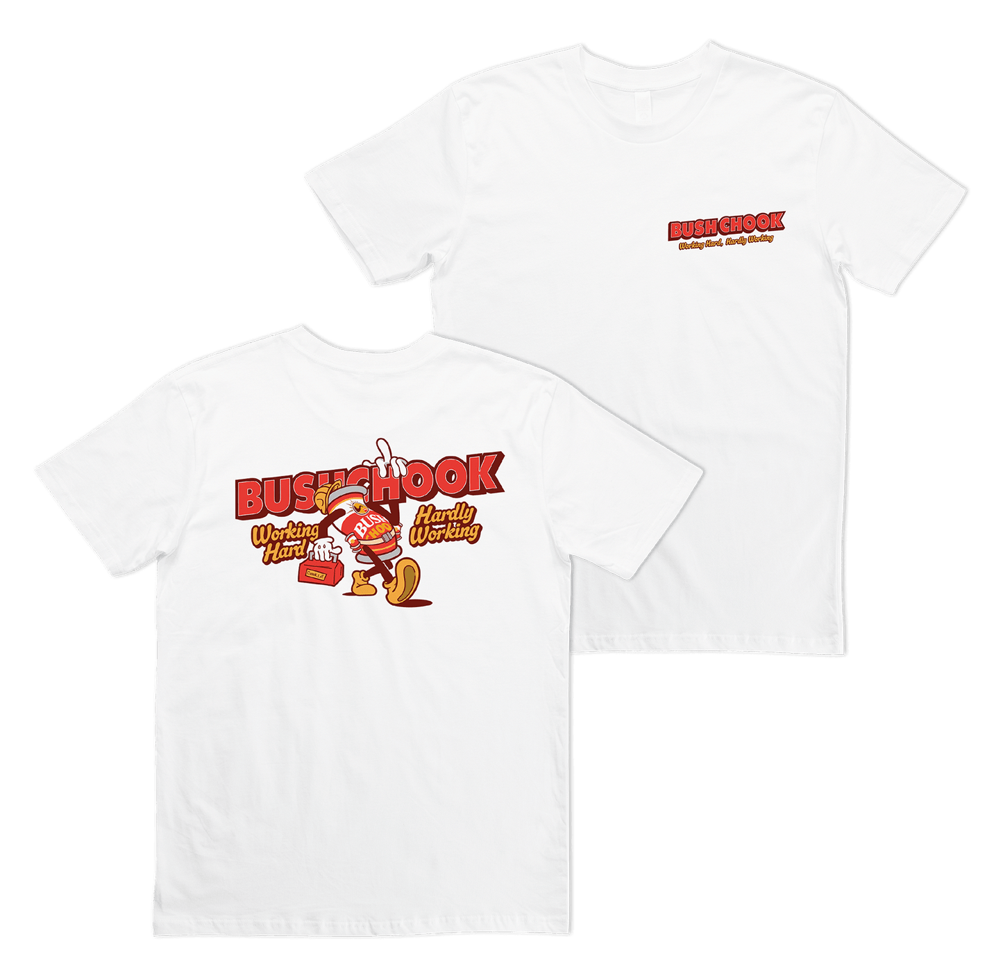 Hardly Working Tee White