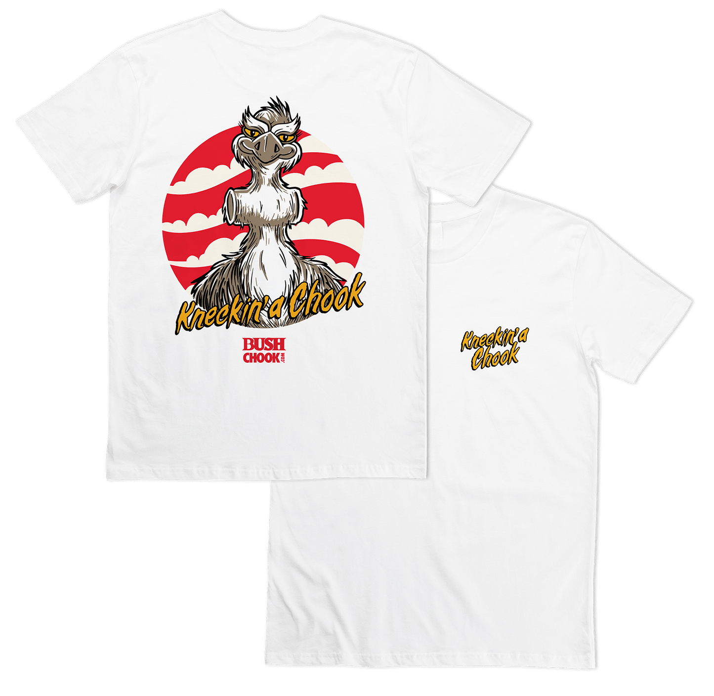Kneckin A Chook Tee White