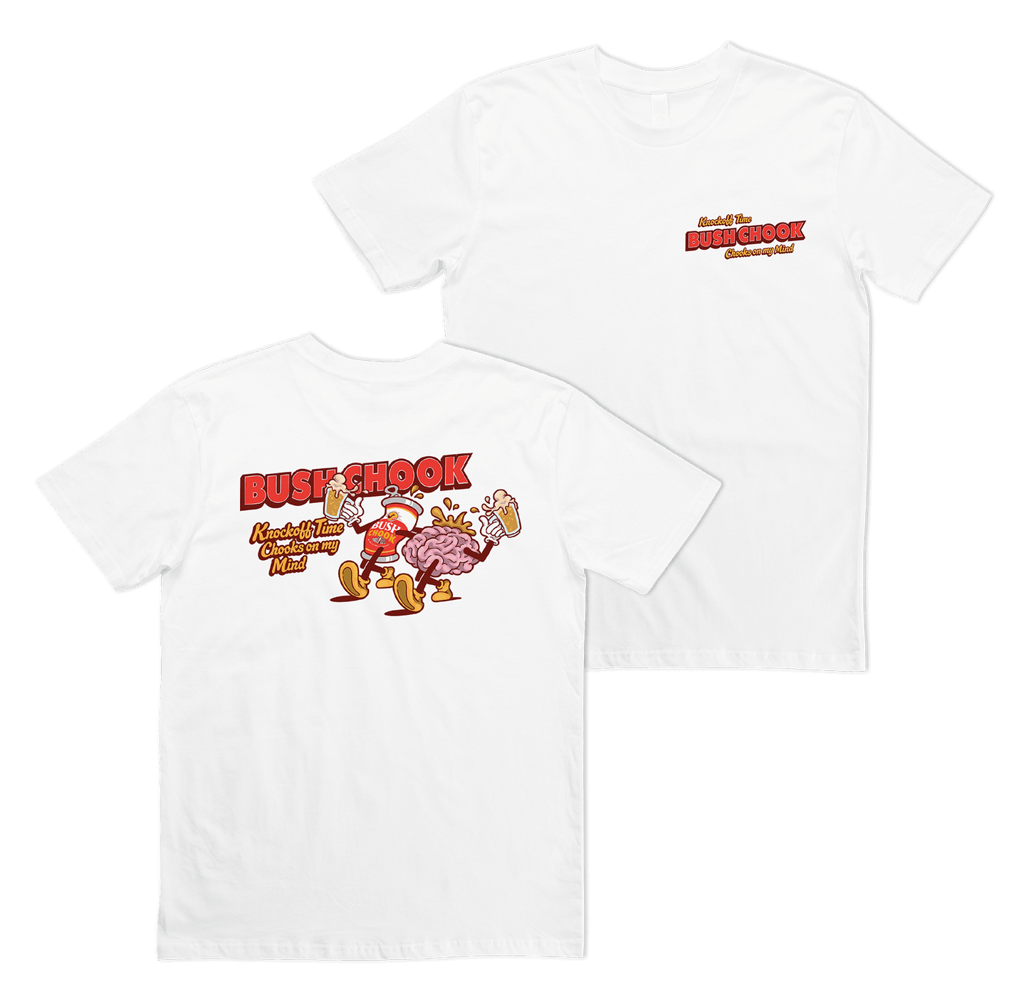 Knock Off Time Tee White
