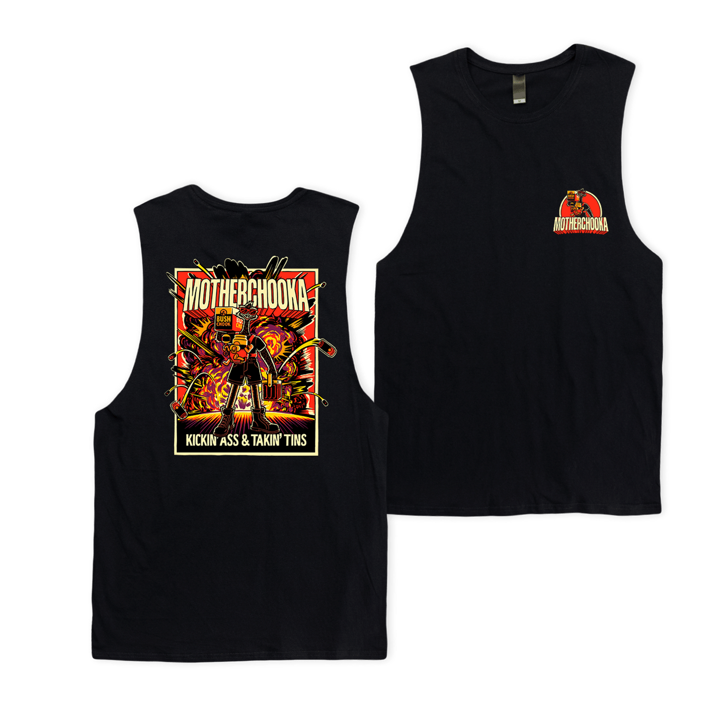 Motherchooka Muscle Tee Black