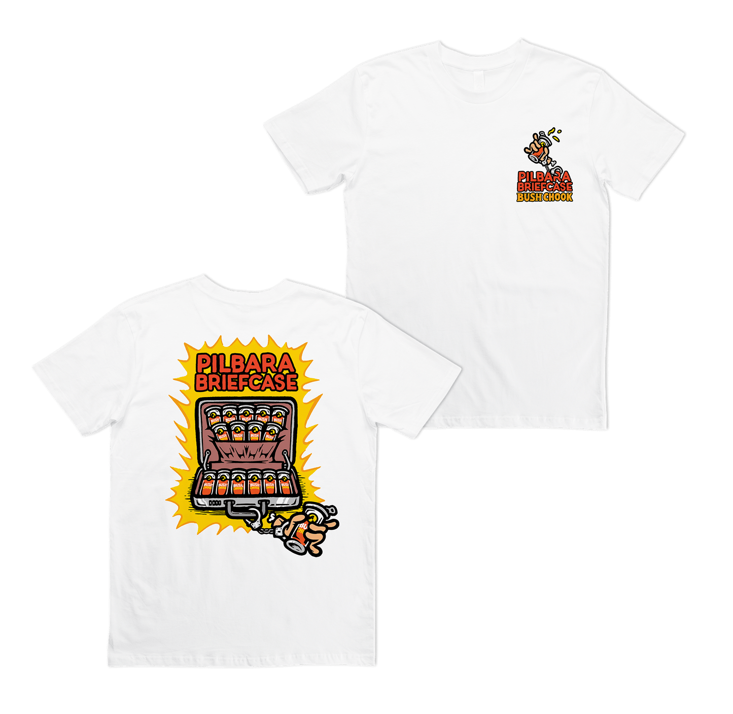 Pilbara Briefcase 2 Tee White