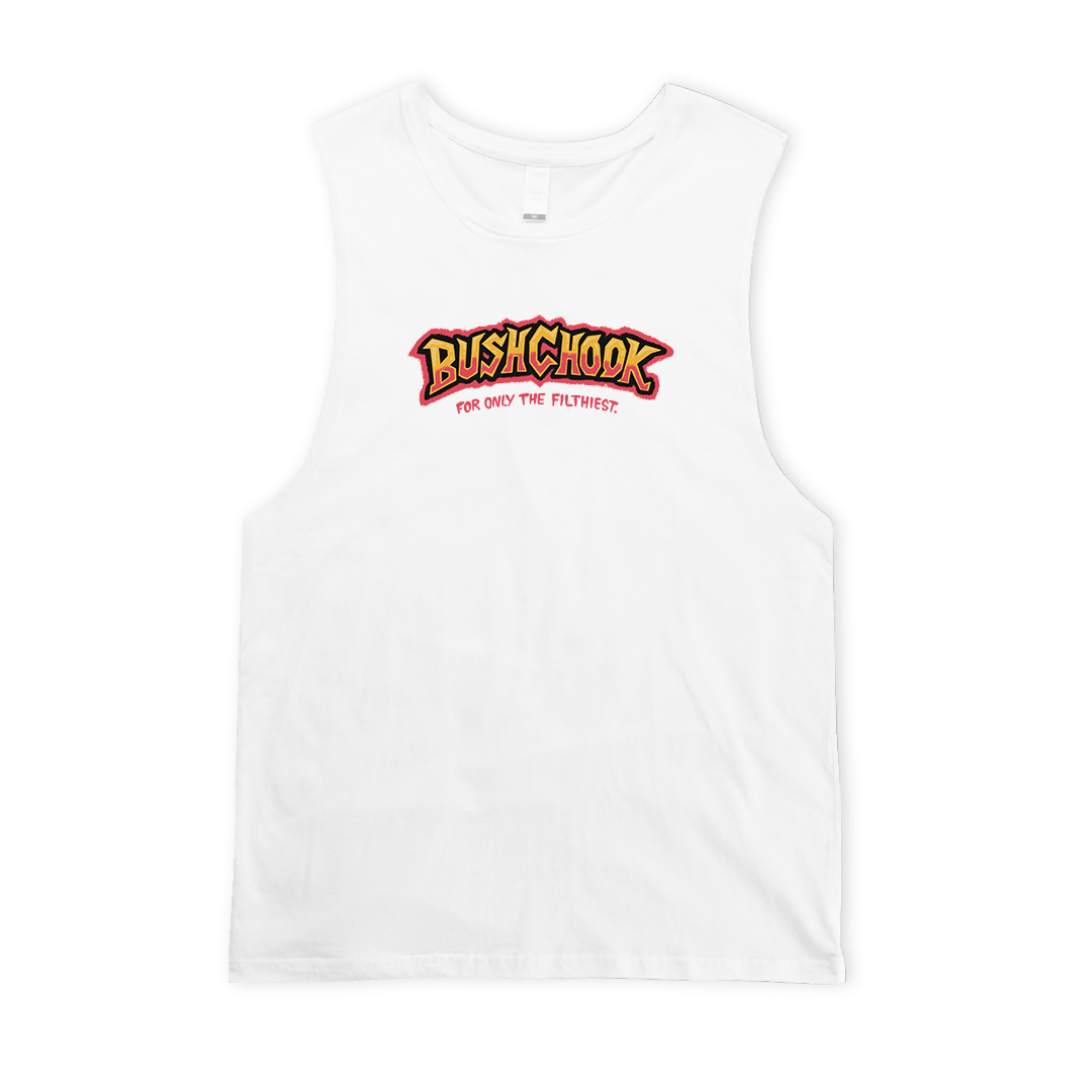 Tag Muscle Tee White