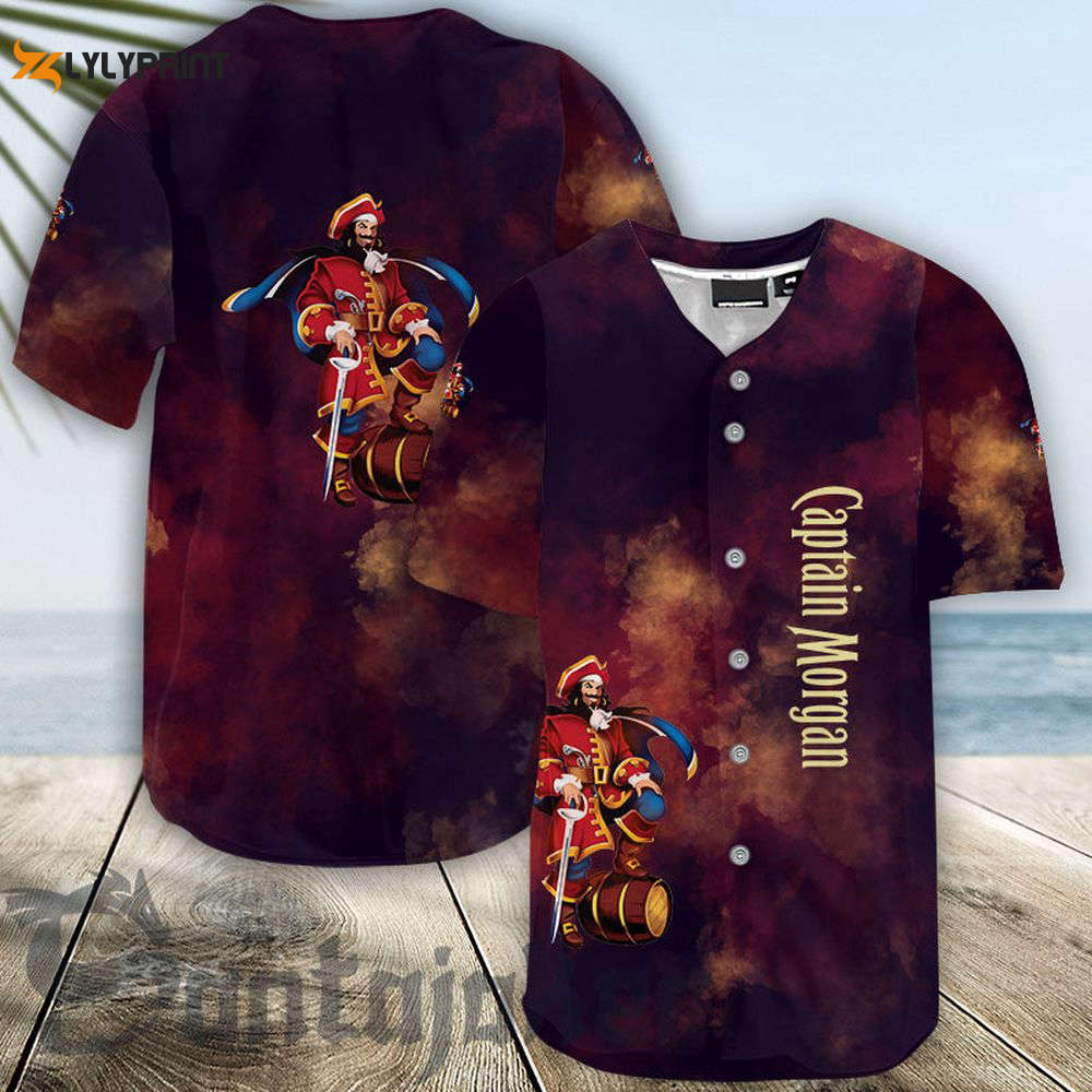 Captain Morgan Colorful Smoke Baseball Jersey - lylyprint.com