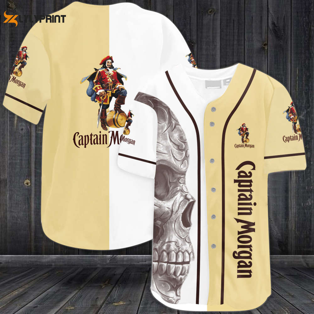 Captain Morgan Skull Baseball Jersey - Gift for Men Women - lylyprint.com