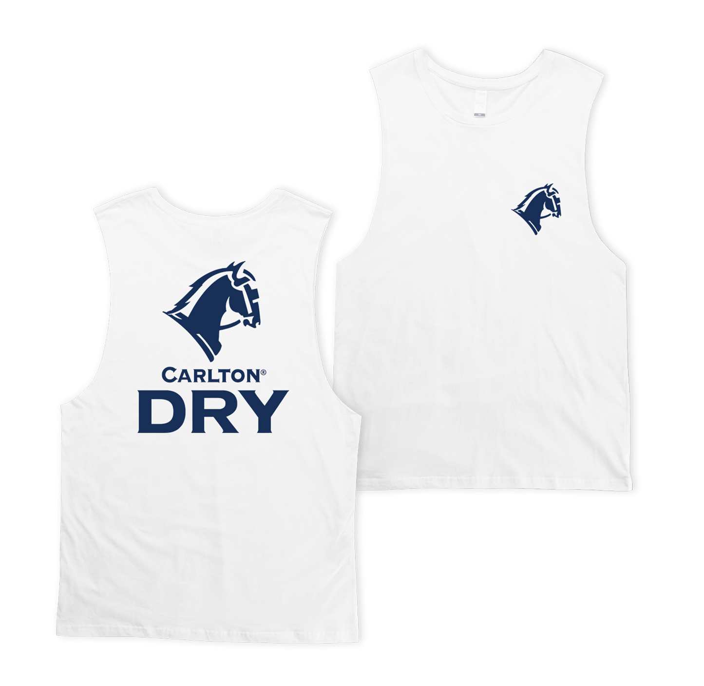 Carlton Dry Current Muscle Tee White