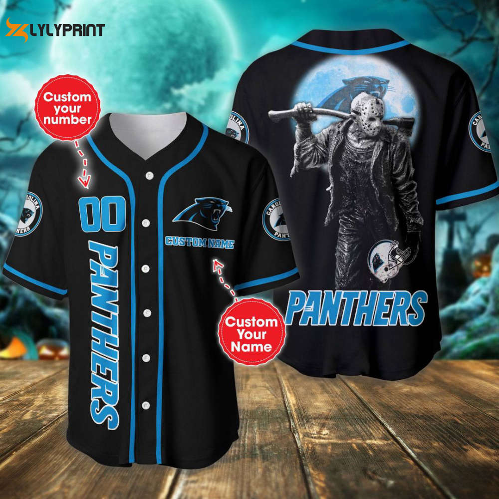 Carolina Panthers Personalized Baseball Jersey - lylyprint.com