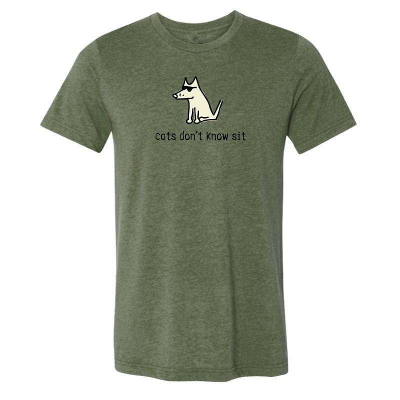 Cats Don't Know Sit - T-Shirt Lightweight Blend