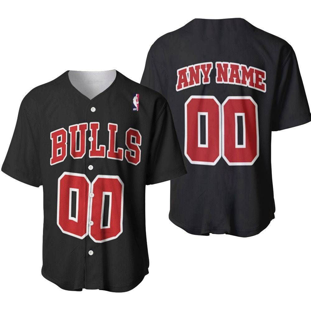 Chicago Bulls Basketball Team Throwback Black Baseball Jersey Gifts for Fans - lylyprint.com