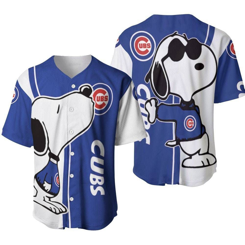 Chicago Cubs Snoopy Lover Printed Baseball Jersey - Gift for Women Men - Bafud