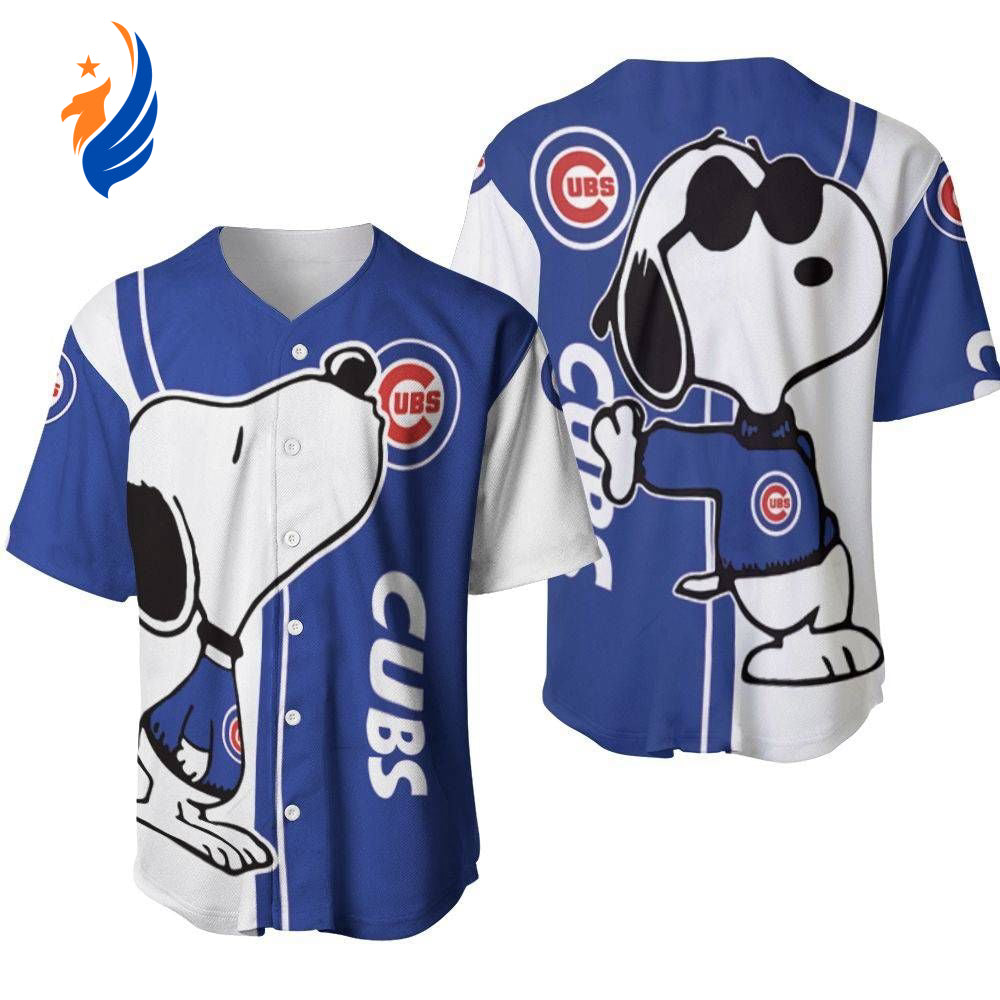 Chicago Cubs Snoopy Lover Printed Baseball Jersey - Gift for Women Men - Bafud