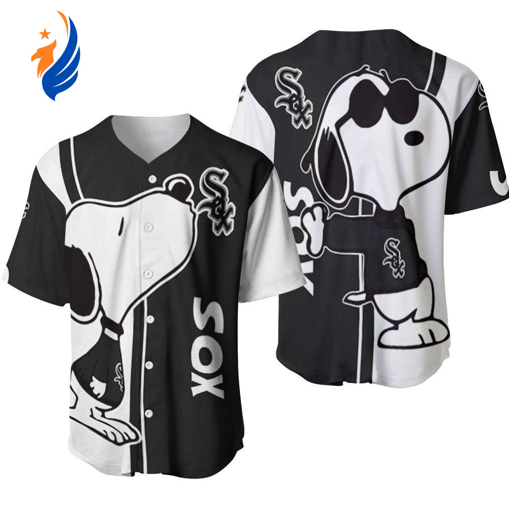 Chicago White Sox Snoopy Lover Printed Baseball Jersey Gift for Men Dad - Gift for Women Men - Bafud