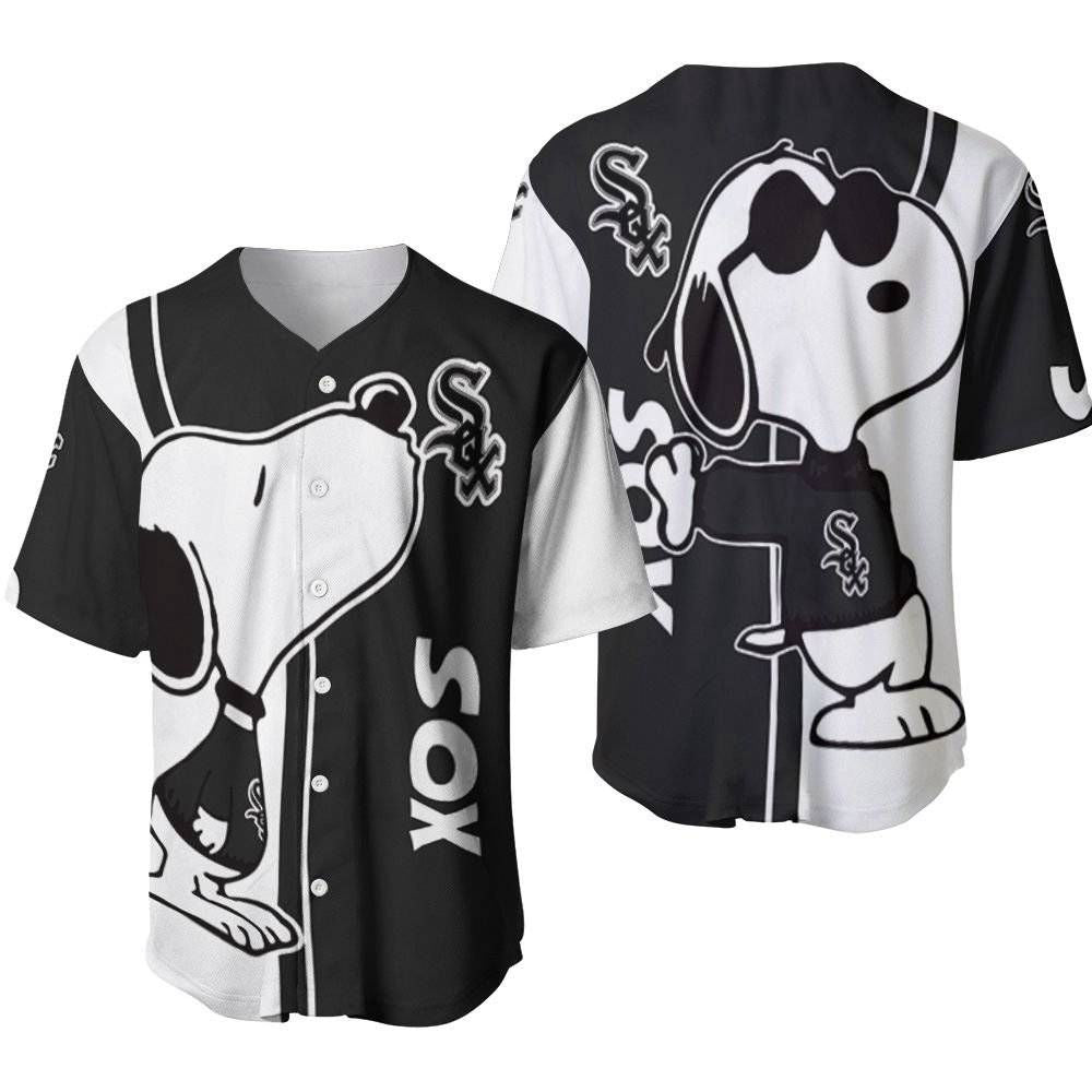 Chicago White Sox Snoopy Lover Printed Baseball Jersey - Gift for Women Men - Bafud
