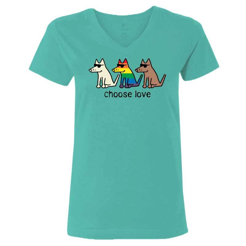 Choose Love - Ladies T-Shirt V-Neck