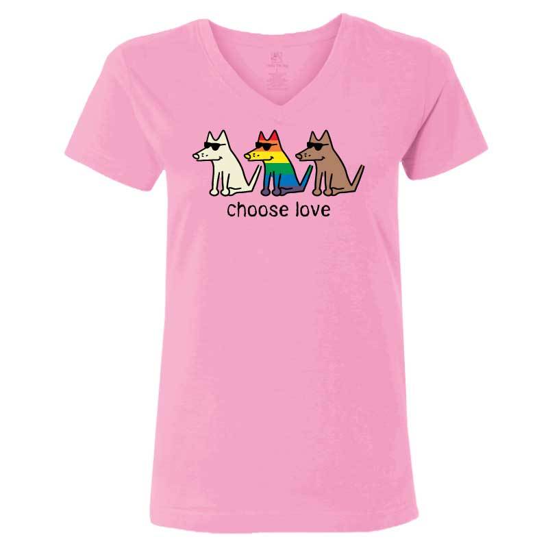 Choose Love - Ladies T-Shirt V-Neck