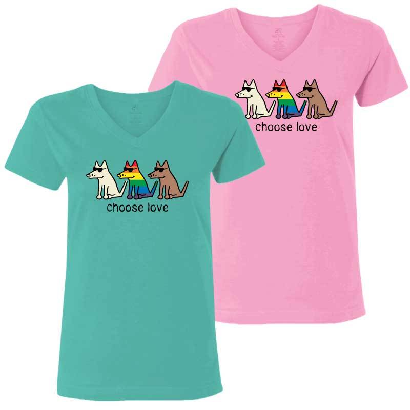 Choose Love - Ladies T-Shirt V-Neck