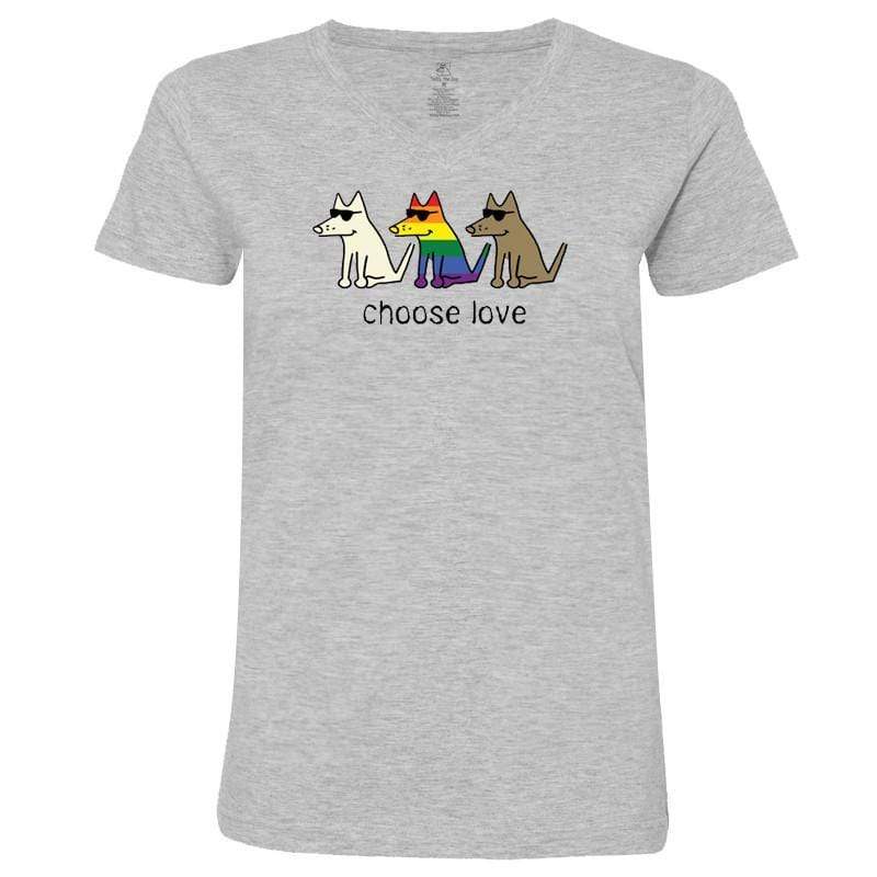 Choose Love - Ladies T-Shirt V-Neck Style001