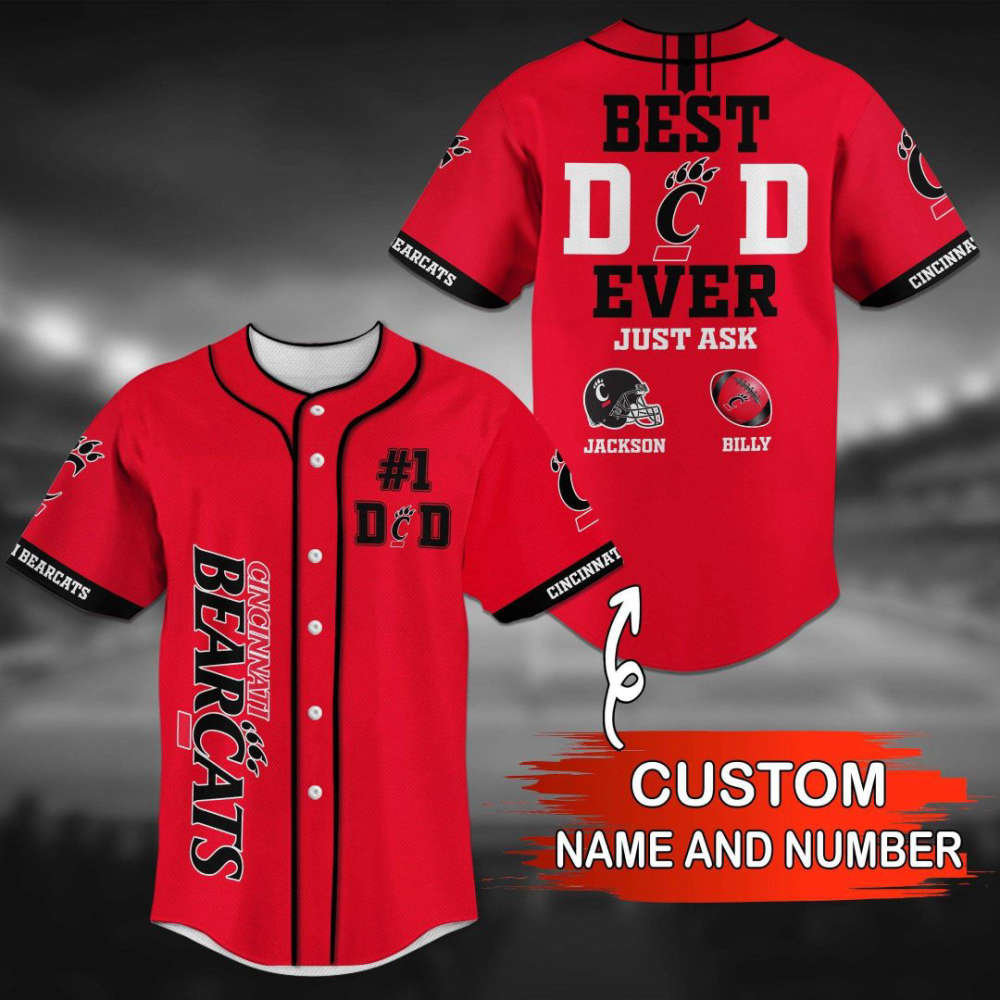 Cincinnati Bearcats Personalized Baseball Jersey BJ0278 - lylyprint.com