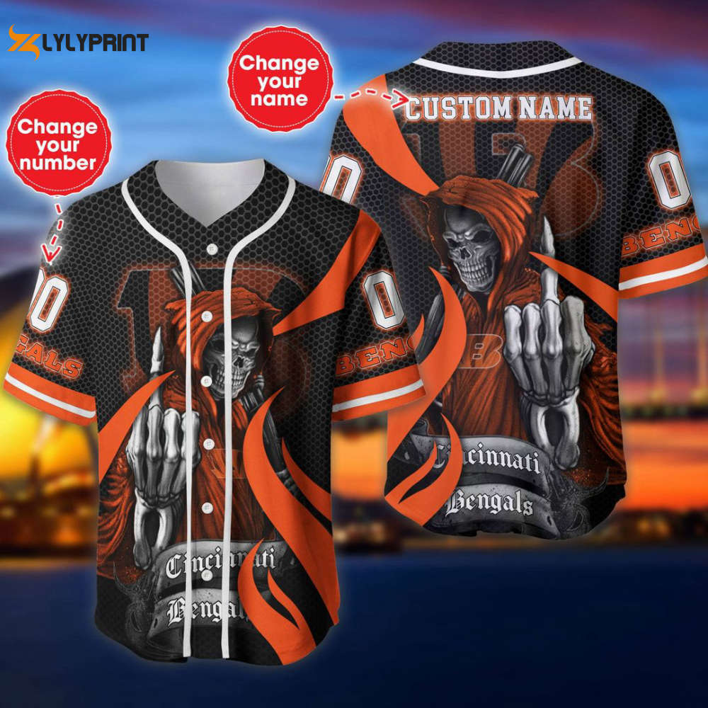 Cincinnati Bengals Personalized Baseball Jersey Fan Gifts - lylyprint.com