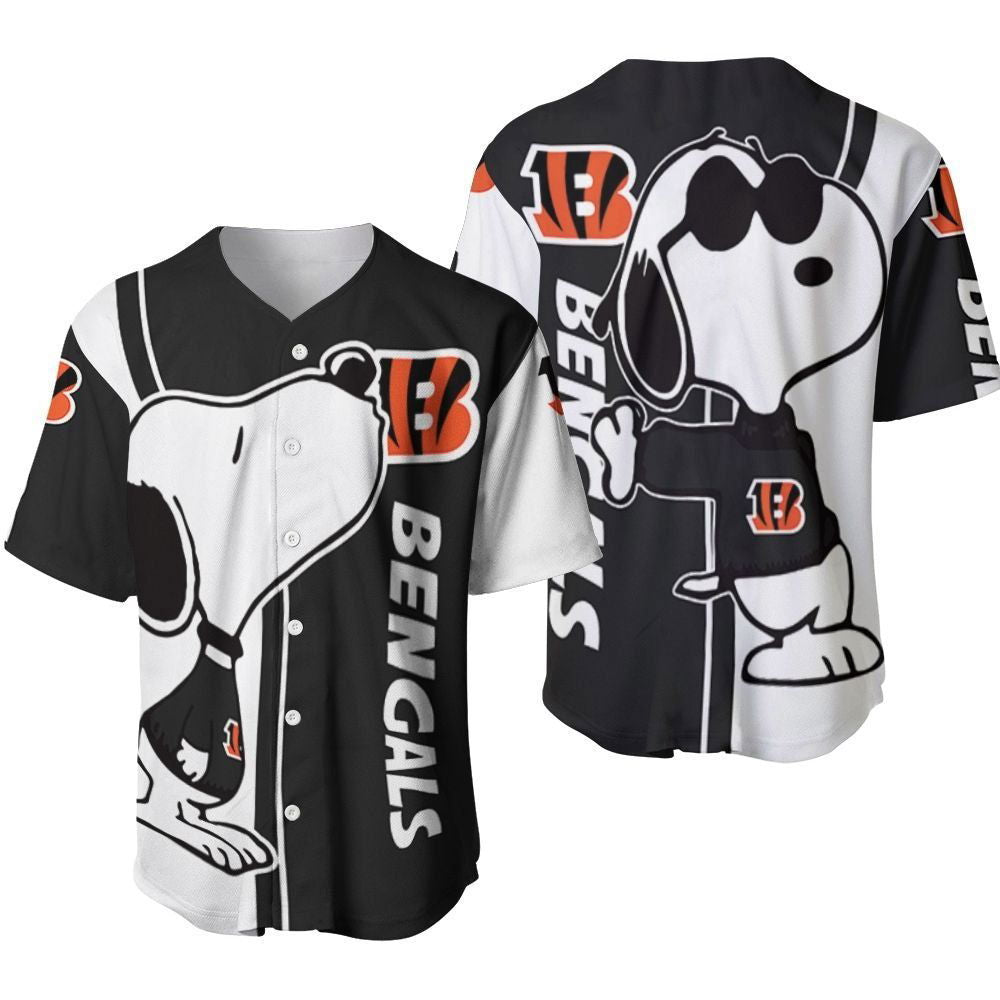 Cincinnati Bengals Snoopy Lover Printed Baseball Jersey Gifts for Fans - lylyprint.com