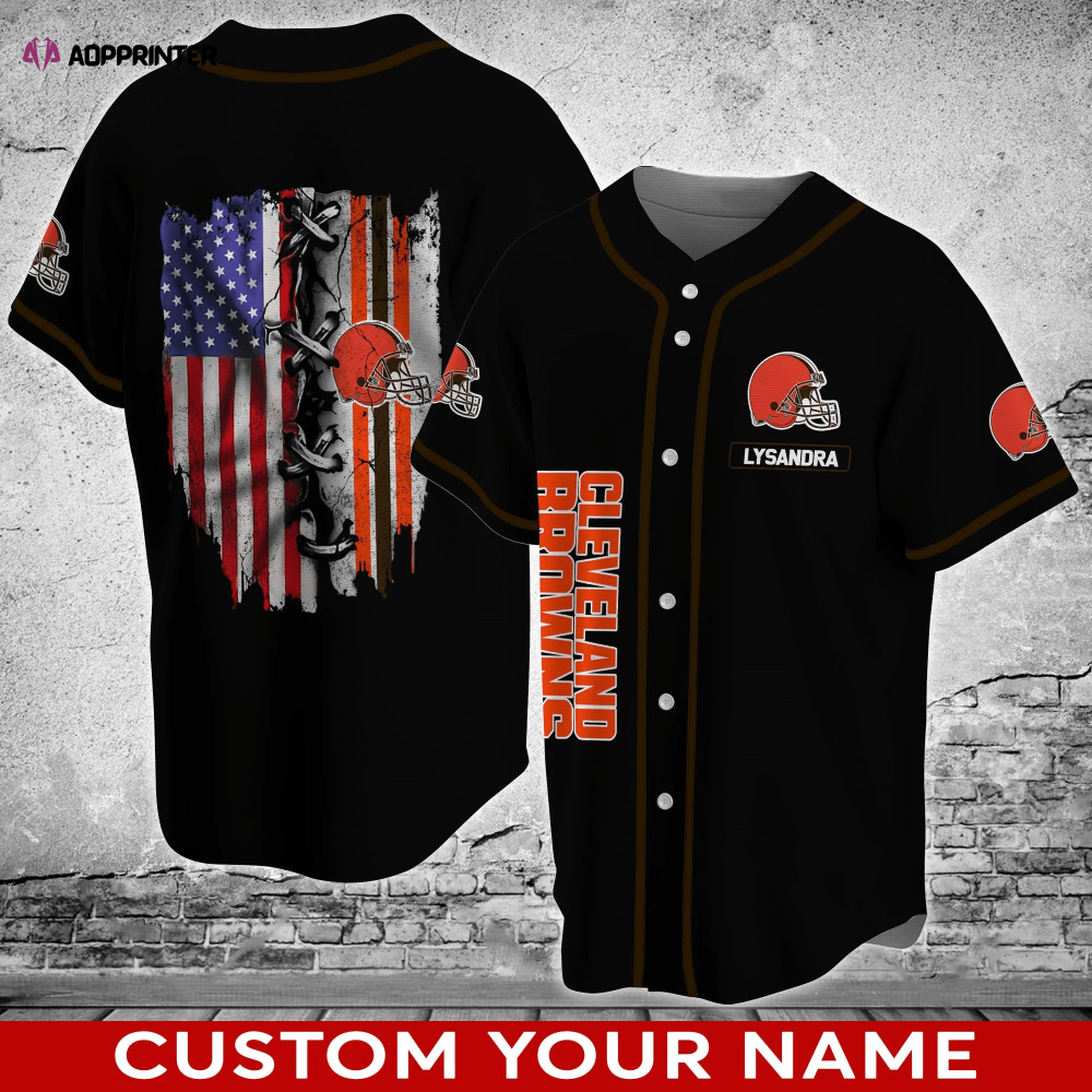 Cleveland Browns Personalized Baseball Jersey Shirt FVJ - Aopprinter
