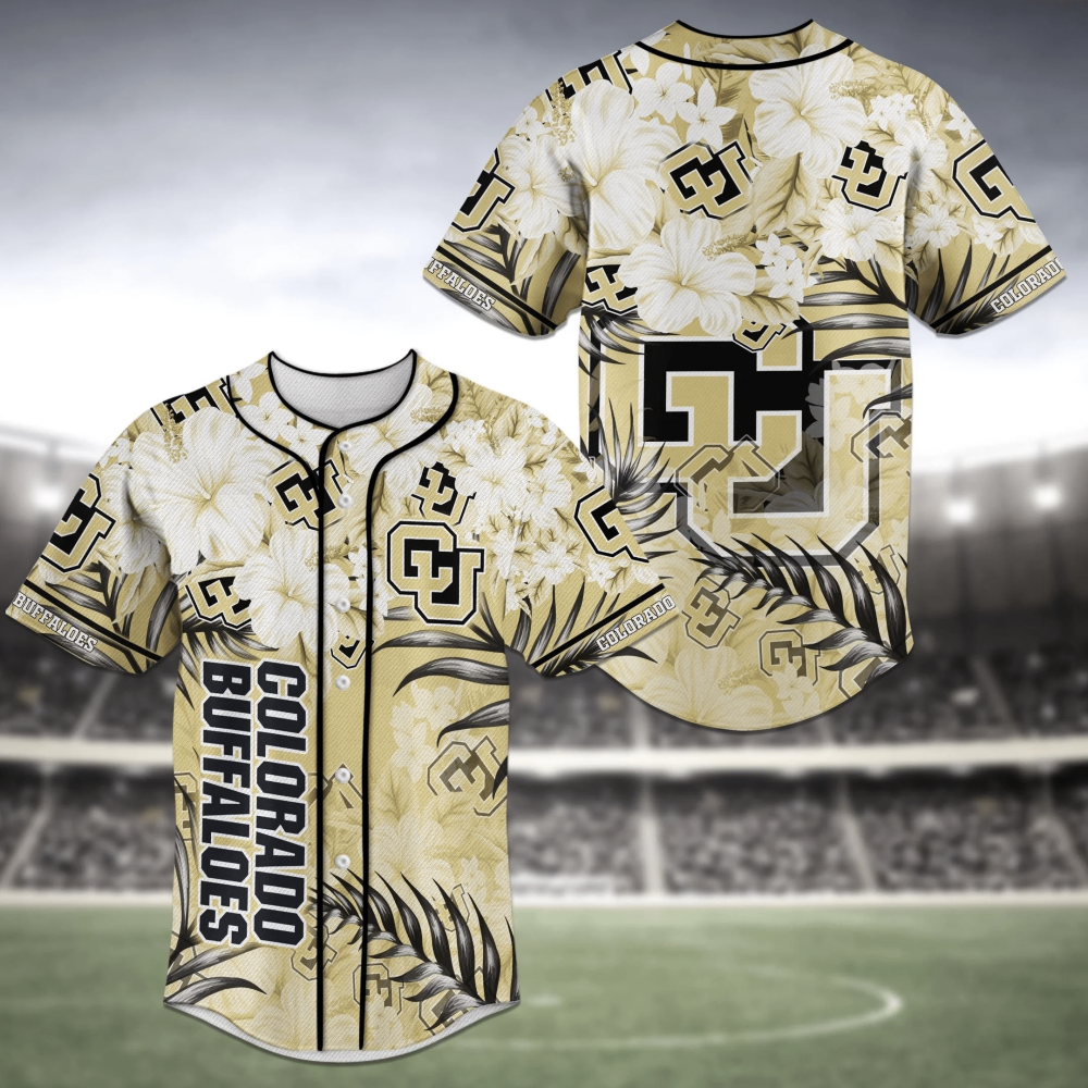 Colorado Buffaloes NCAA Baseball Jersey Shirt with Flower Design FVJ - Aopprinter