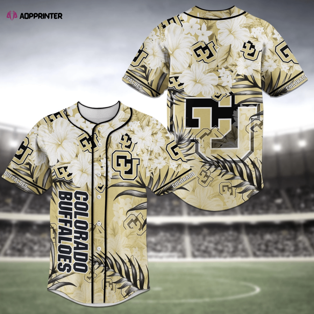 Colorado Buffaloes NCAA Baseball Jersey Shirt with Flower Design FVJ - Aopprinter
