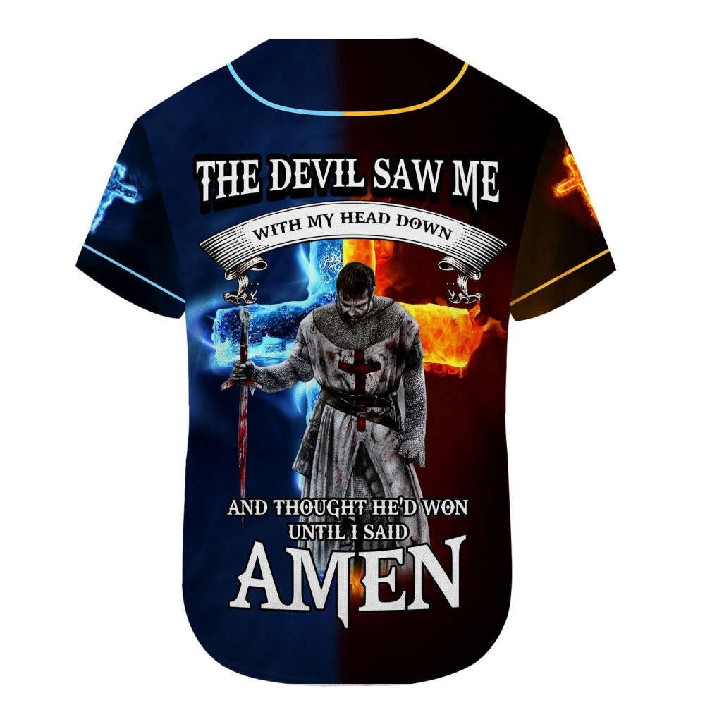 Colorful Jesus Amen Christian Baseball Jersey Custom Name Full Size S-5XL - Aopprinter