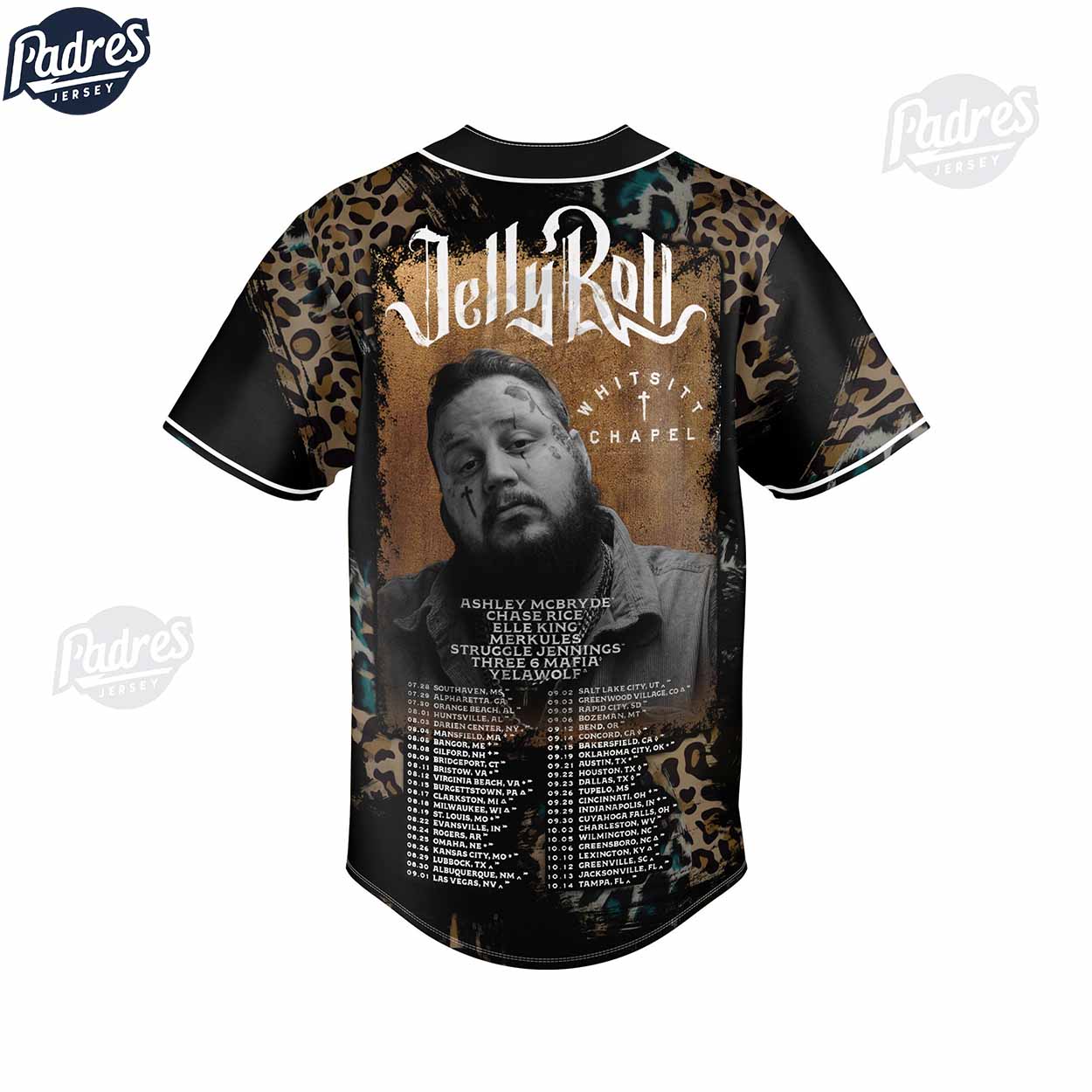 Jelly Roll Whitsitt Chapel Custom Baseball Jersey Style - Padres Jersey Oasis: Elevate Your Baseball Style Game