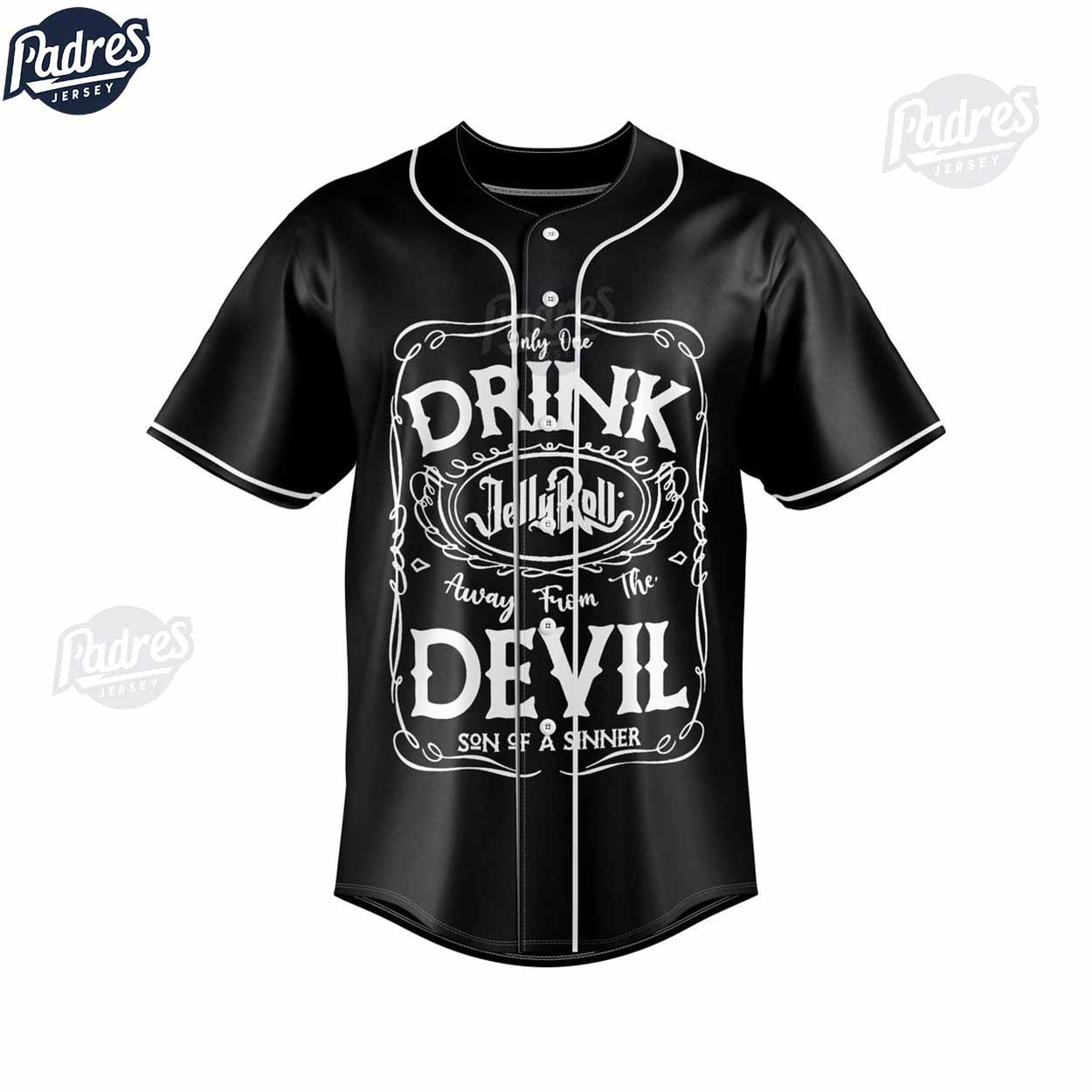Custom Jelly Roll Son Of A Sinner Black Baseball Jersey Style - Padres Jersey Oasis: Elevate Your Baseball Style Game