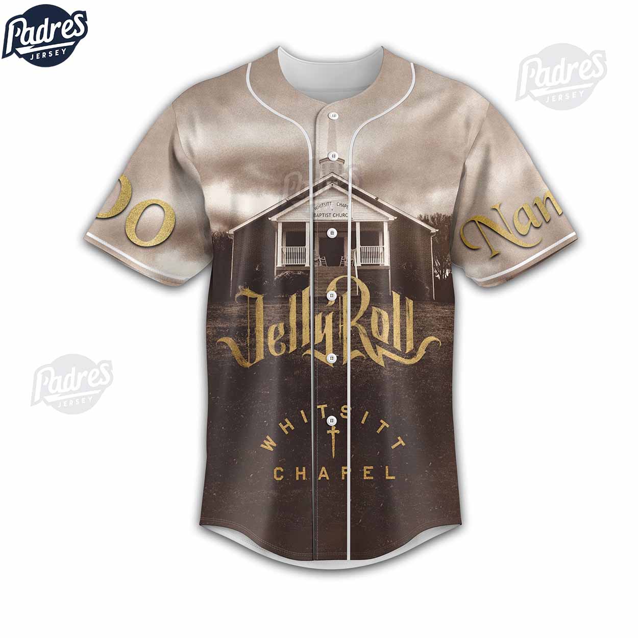 Jelly Roll Whitsitt Chapel Custom Baseball Jersey For Fan - Padres Jersey Oasis: Elevate Your Baseball Style Game