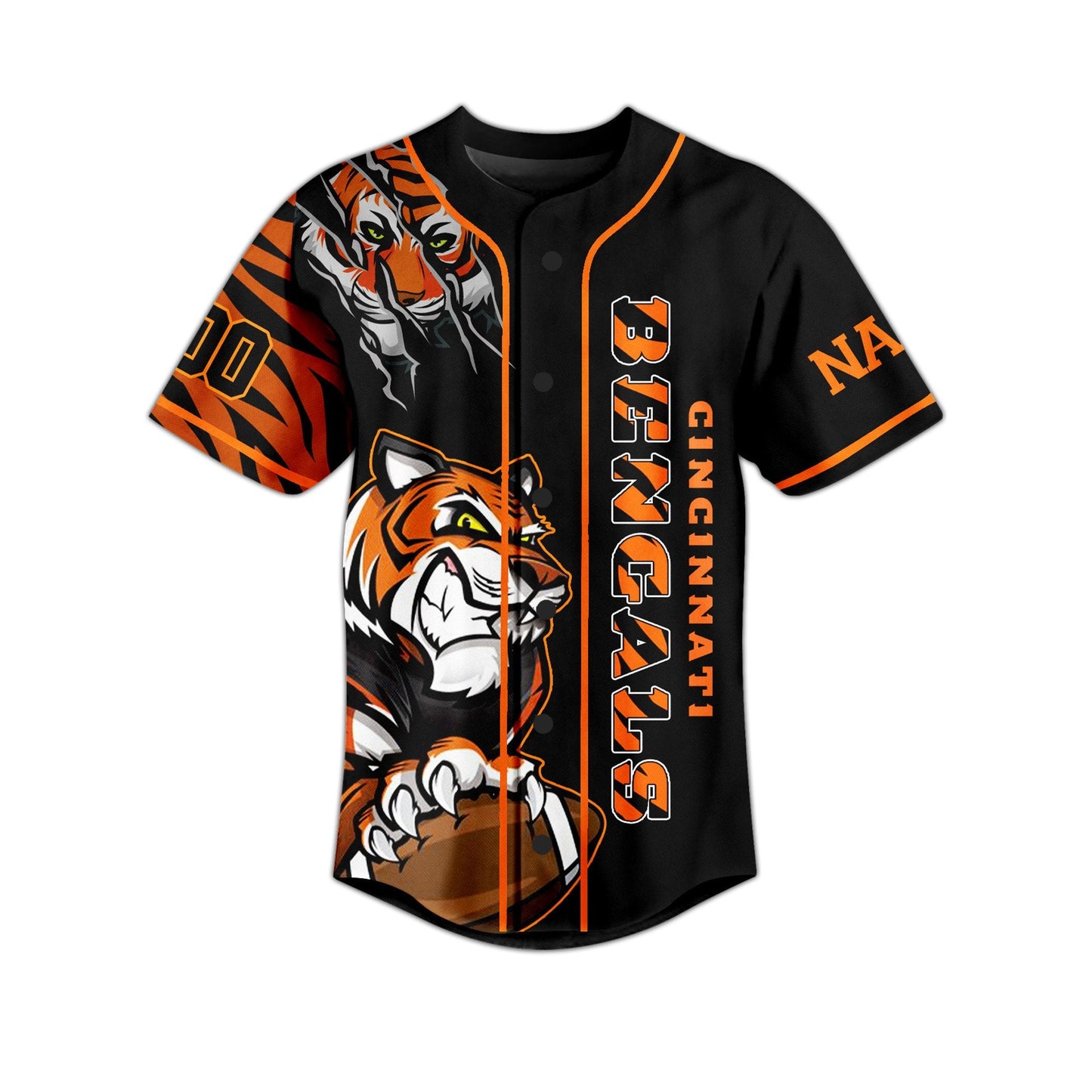 Cool Cincinnati Bengals Customized Baseball Jersey