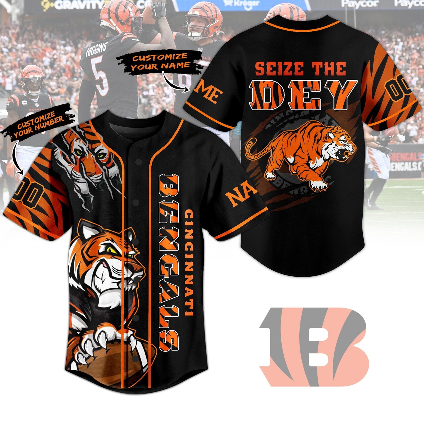 Cool Cincinnati Bengals Customized Baseball Jersey