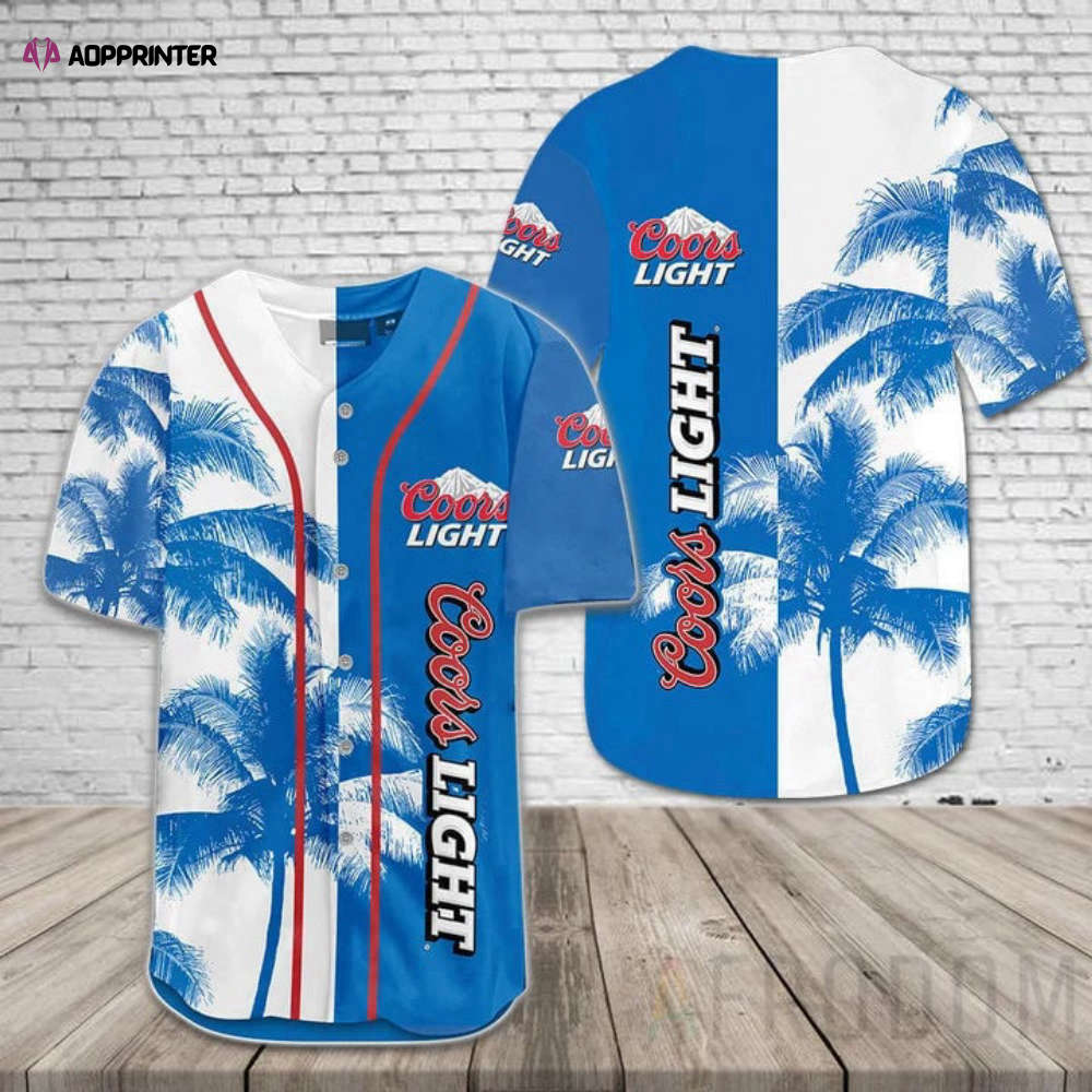 Coors Light Tropical Coconut Trees Baseball Jersey - Aopprinter