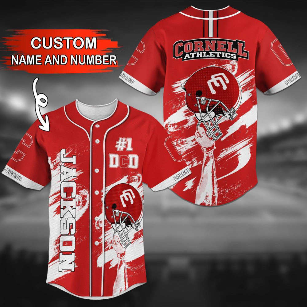 Cornell Big Red Personalized Baseball Jersey - lylyprint.com