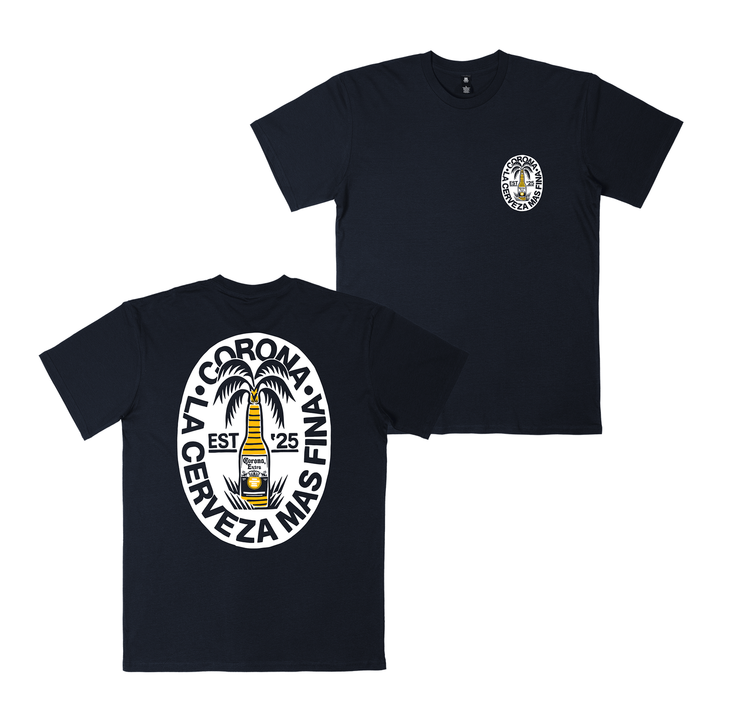 Beach Flora Tee Navy