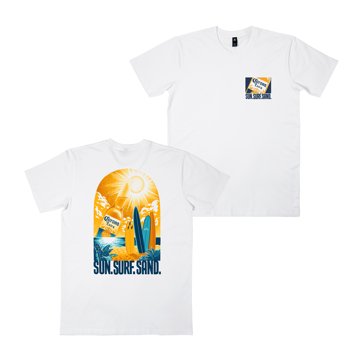 Sun Surf Sand Tee White